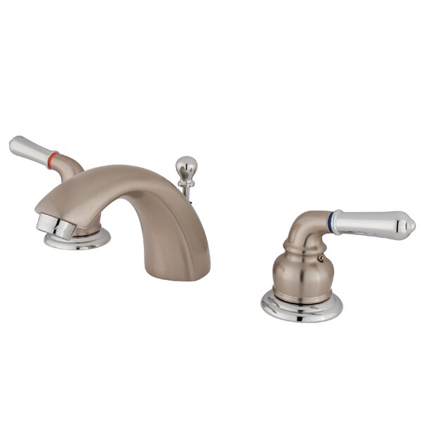 Mini-Widespread Bathroom Faucet, Brushed Nickel/Chrome